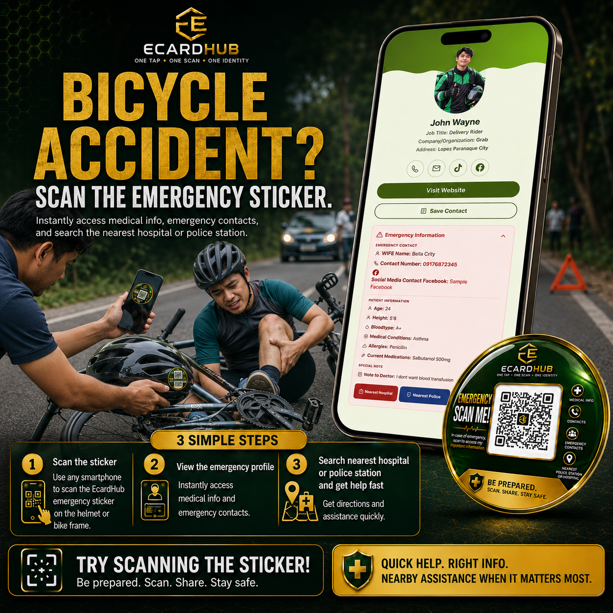 ECARD COSTUMIZED STICKERS WITH DIGITAL PROFILE - additional photo