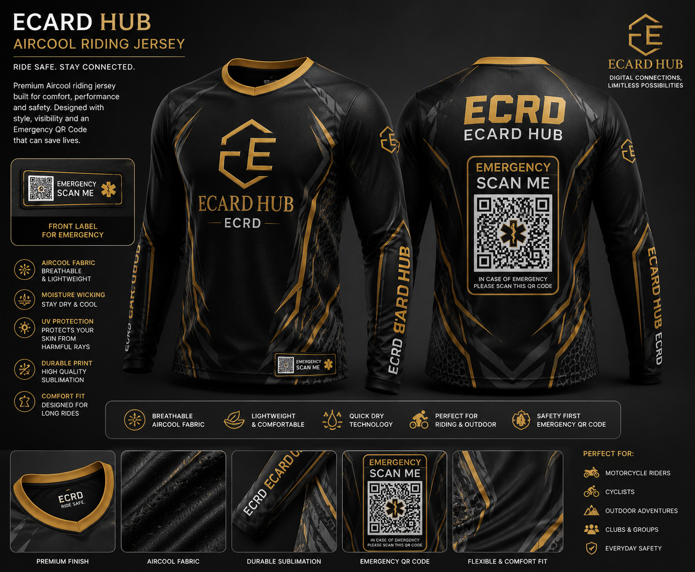 ECARD HUB Aircool Emergency Riding Jersey (COSTUMIZABLE)